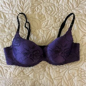 La SENZA purple and black bra